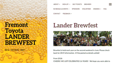 Desktop Screenshot of landerbrewfest.com